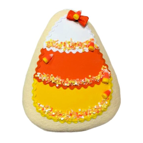 Handmade Sugar Cookie Candy Corn Wreath Attachment - Picture 1 of 2